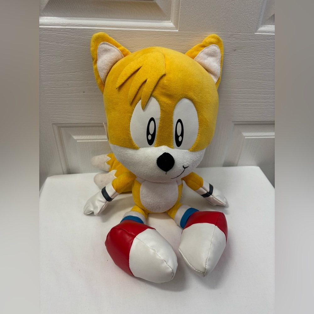 Super Sonic The Yellow Hedgehog Plush Fox Toy 17”
